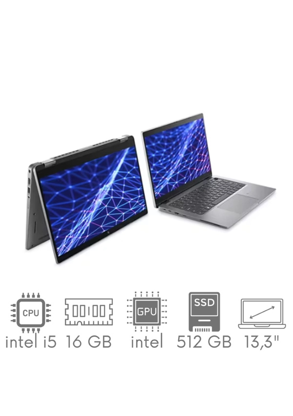 2w1 DELL Latitude 5330 i5-1235u 16GB 512SSD 13,3" FHD 1920x1080 Touch Wifi BT Win11pro Gw12mc