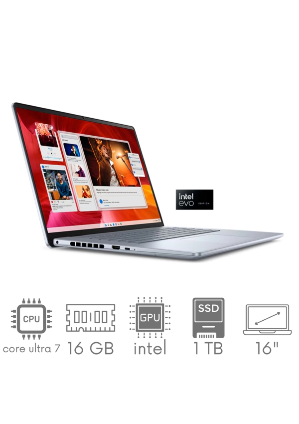 Dell Inspiron 16 Plus 7640 Ultra 7 155H 16GB 1TB SSD 16,0" QHD+ 2560x1600 120Hz Kam WiFi BT Win11 GW12MC