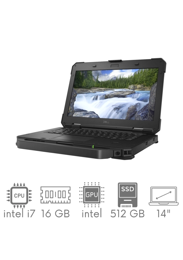 Pancerny Dell Latitude Rugged 5420 i7-8650U 16GB 512SSD 14" FHD 1920x1080 1xBAT KAM WiFi BT Win10pro gw12mc