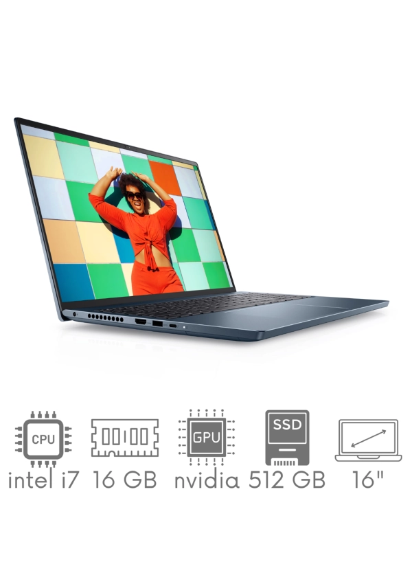 Dell Inspiron 16 Plus 7610 i7-11800H 16GB 512 SSD 16" 3K 3072x1920 matt GeForce RTX 3050 4GB Kam WiFi BT Win11 gw12mc