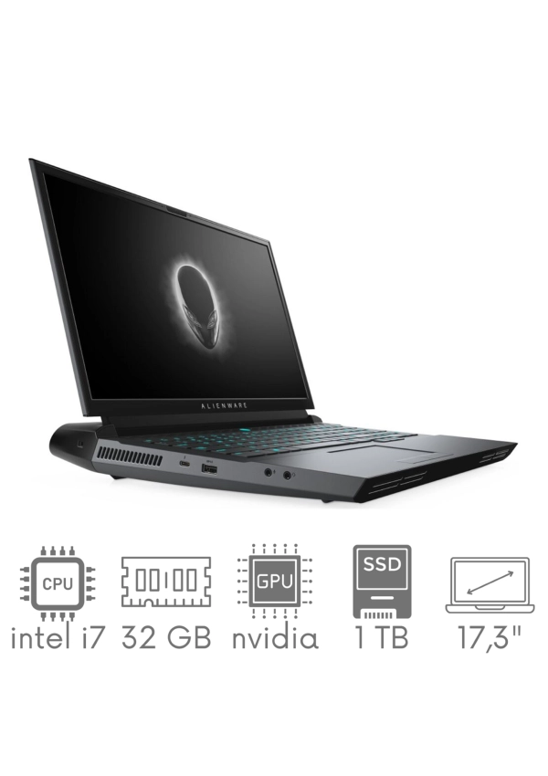 DELL Alienware Area-51m R2 i7-10700K 32GB 512GB+512GB SSD 17,3" FHD 1920x1080 360Hz GeForce RTX 2070 Super 8GB WiFi BT KAM Win10 GW12mc