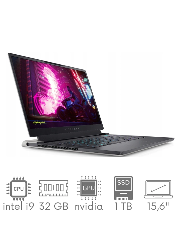 DELL Alienware X15 R2 i9-12900H 32GB 1TB SSD 15,6” FHD 1920x1080 360Hz GeForce RTX3080Ti 16GB WiFi BT Kam Win11PL gw12mc