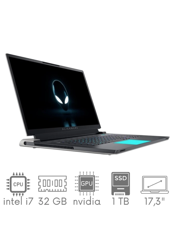 DELL Alienware X17 R1 i7-11800H 32GB 1TB SSD 17,3” 4K UHD 3840x2160 120Hz GeForce RTX3080 16GB WiFi BT Kam Win11PL gw12mc