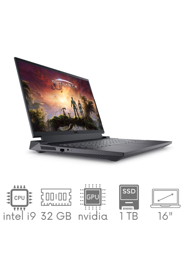 Gaming DELL Inspiron G16 7630 i9-13900HX 32GB 1TB SSD 16" QHD+ 2560x1600 240Hz matt GeForce RTX 4060 8GB WiFi BT KAM Win11 Gw12mc