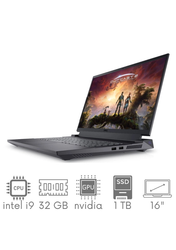 Gaming DELL Inspiron G16 7630 i9-13900HX 32GB 1TB SSD 16" QHD+ 2560x1600 240Hz matt GeForce RTX 4070 8GB WiFi BT KAM Win11 Gw12mc