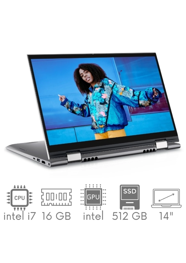 2w1 DELL Inspiron 5410 i7-1195G7 16GB 512SSD 14” FHD 1920x1080 WiFi BT Kam Win11pl GW12MC