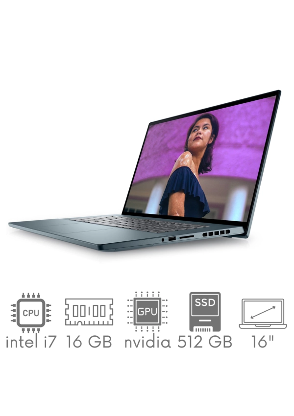 Dell Inspiron 16 Plus 7620 i7-12700H 16GB 512 SSD 16" 3K 3072x1920 matt GeForce RTX 3050 4GB Kam WiFi BT Win11 Gw12mc