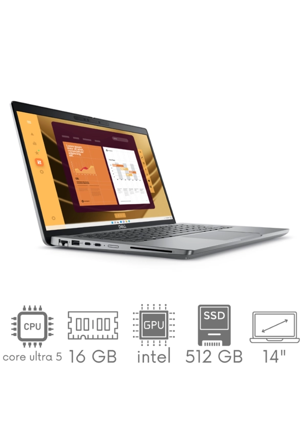 Dell Latitude 5450 Core Ultra 5 135U 16GB 512SSD 14" FHD 1920x1080 Dotyk WiFi BT Kam win11pro GW12mc