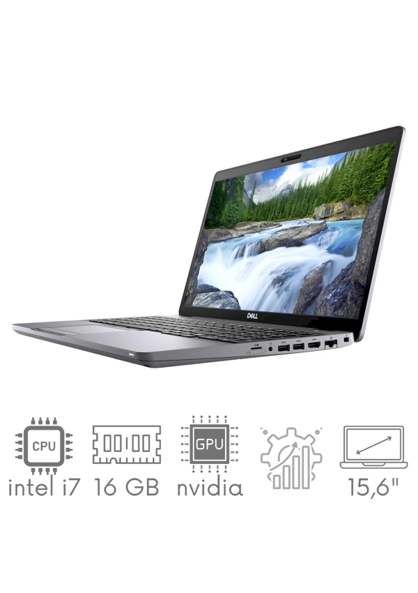 Dell Latitude 5511 (5510) i7-10850H 16GB 512GB SSD 15,6" FHD 1920x1080 Geforce MX250 2GB WiFi BT Kam win10pro GW12mc