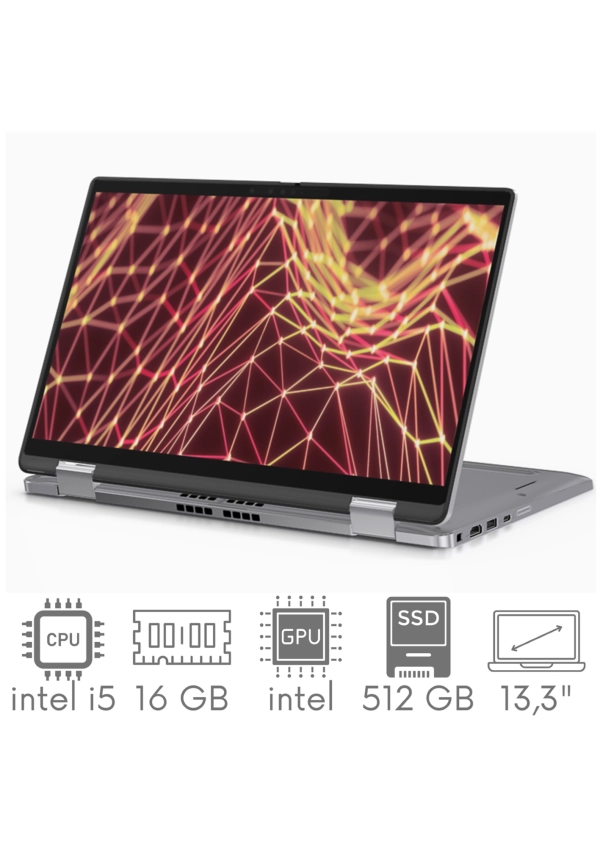 2w1 DELL Latitude 7330 i5-1245u 16 512GB SSD 13,3" FHD 1920x1080 Dotyk x360 WiFi Kam Bt Win11pro Gw12mc