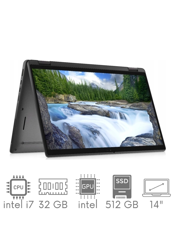 2w1 Dell Latitude 7410 i7-10610U 32GB 512SSD 14" FHD 1920x1080 X360 WiFi BT Kam win10pro GW12mc