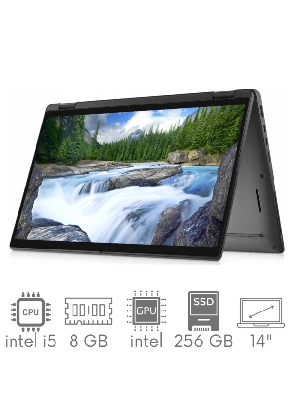 2w1 Dell Latitude 7410 i5-10310u 8GB 256SSD 14" FHD 1920x1080 X360 WiFi BT Kam win10pro GW12mc