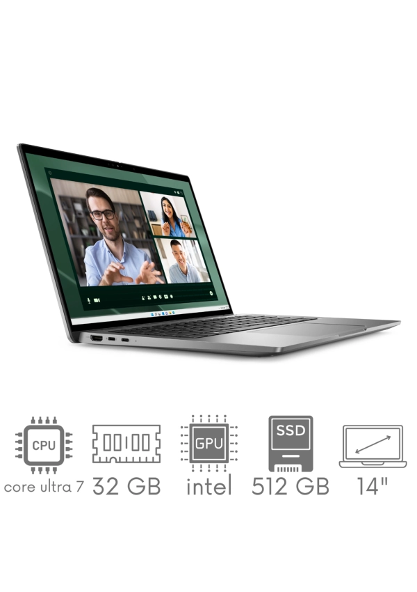 Dell Latitude 7450 Ultra 7 165U 32GB 512SSD 14'' FHD+ 1920x1200 Touch WiFi BT Kam Win11Pro GW12mc