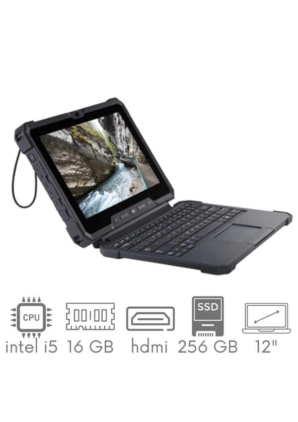 Tablet z klawiaturą DELL Latitude 7230 Rugged Extreme i5-1240U 16GB 256SSD 12" FHD+ 1920x1200 Mat Win11pro 2xBAT MODEM LTE 4G KAM WiFi BT Gw12mc