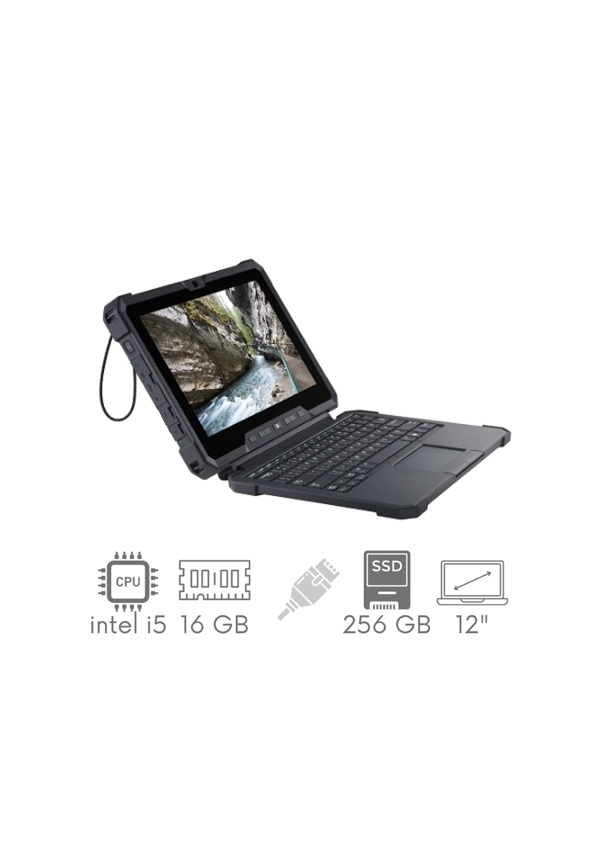 Tablet z klawiaturą DELL Latitude 7230 Rugged Extreme i5-1240U 16GB 256SSD 12" FHD+ 1920x1200 Mat Win11pro LAN RJ45 1xBAT LTE 4G KAM WiFi BT Gw12mc