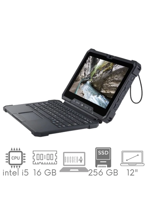 Tablet z klawiaturą DELL Latitude 7230 Rugged Extreme i5-1240U 16GB 256SSD 12" FHD+ 1920x1200 Mat W11pro Mini-RS232 2xBAT 4G LTE KAM WiFi BT GW12MC