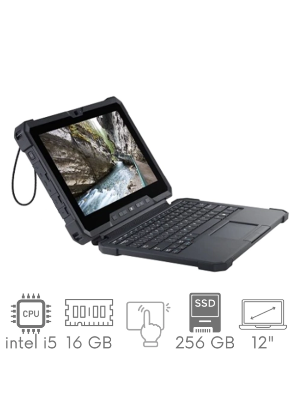 Tablet z klawiaturą DELL Latitude 7230 Rugged Extreme i5-1240U 16GB 256SSD 12" FHD+ 1920x1200 Mat Win11pro 4G LTE Skaner 2D 2xBAT KAM WiFi BT Gw12mc