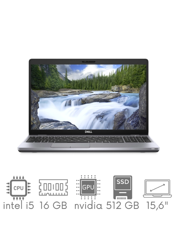 DELL Precision 3551 i5-10300H 16GB 512 SSD 15,6" FHD 1920x1080 MATT NVIDIA QUADRO P620 KAM WiFi BT WIN10 GW12mc