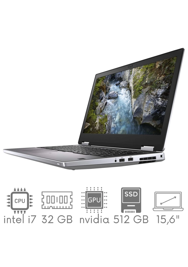 Stacja Graficzno-Robocza Dell Precision 7540 i7-9850H 32GB 512 SSD 15,6" FHD 1920x1080 Quadro RTX3000 6GB Modem LTE WiFi BT Win10Pro Gw12MC