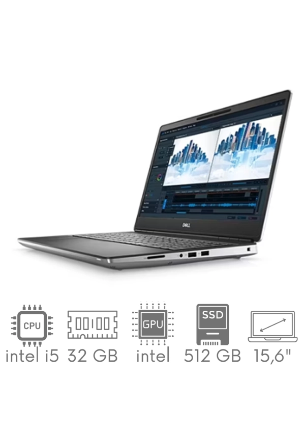 Stacja Robocza Dell Precision 7560 i5-11500H 32GB 512 SSD 15,6" FHD 1920x1080 Dotyk KAM WiFi BT W11Pro gw12mc