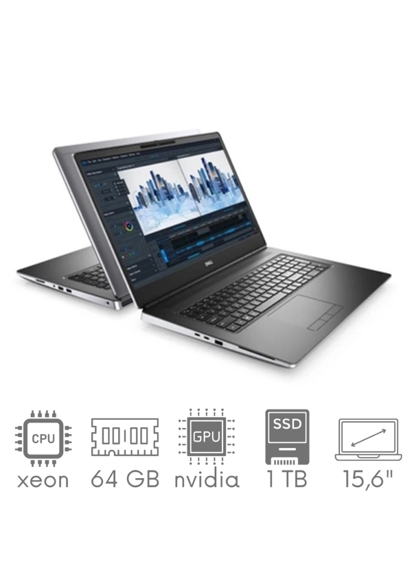 Stacja Graficzno-Robocza Dell Precision 7560 XEON W-11855M 64GB 1TB SSD 15,6" FHD 1920x1080 RTX A5000 16GB KAM WiFi BT W11Pro Gw12mc