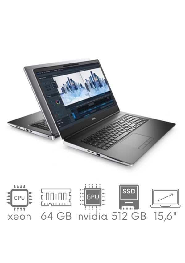 Stacja Graficzno-Robocza Dell Precision 7560 XEON W-11855M 64GB 512 SSD 15,6" FHD 1920x1080 RTX A5000 16GB KAM WiFi BT W11Pro Gw12mc