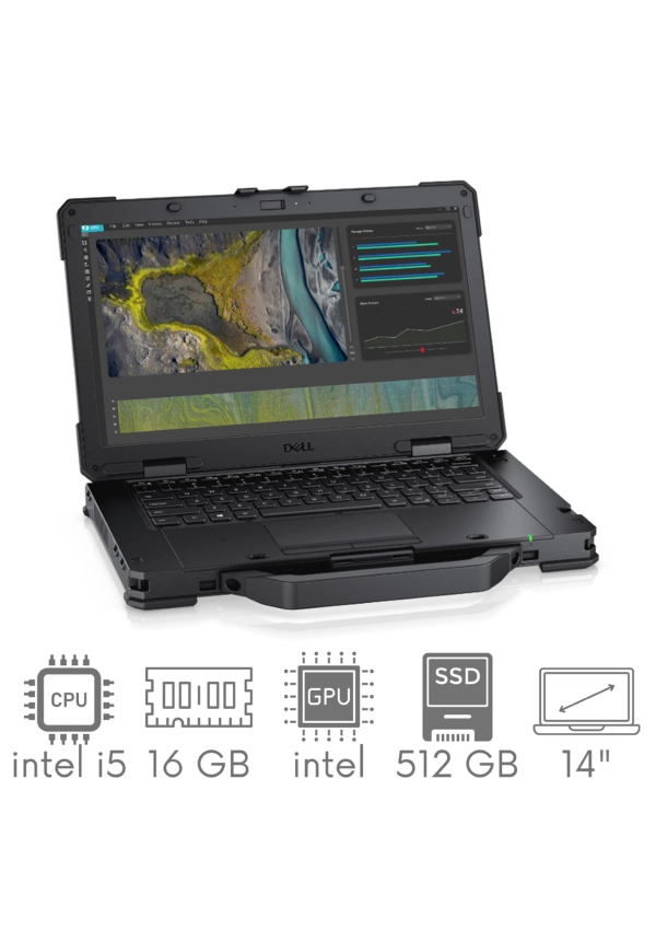 Pancerny DELL Latitude 5430 RUGGED i5-1145G7 16GB 512 SSD 14" FHD 1920x1080 Dotyk WiFi BT Win11pro Gw12mc