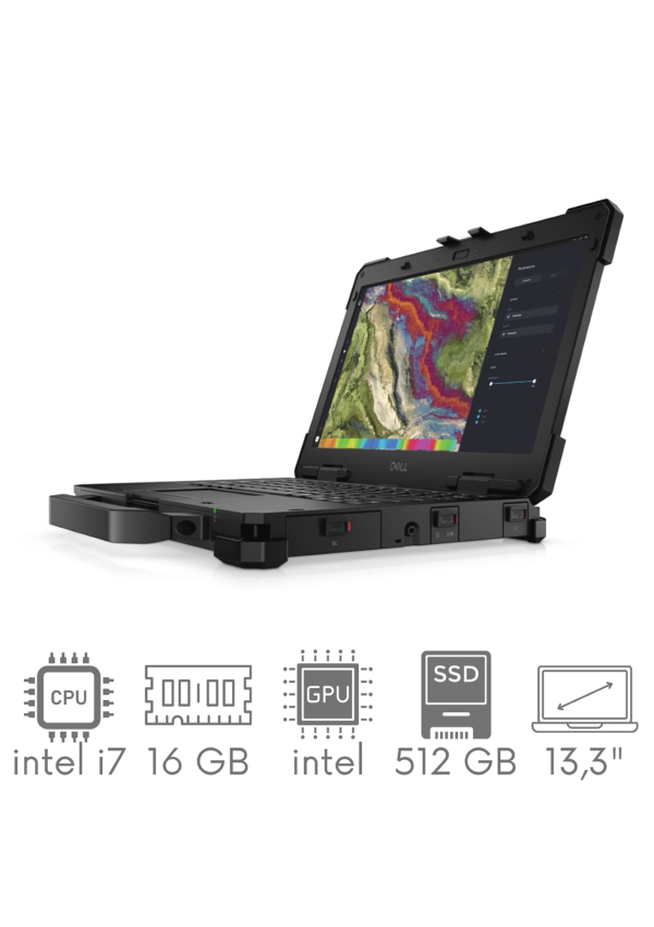 Pancerny DELL Latitude 7330 RUGGED i7-1185G7 16GB 512 SSD 13,3" FHD 1920x1080 Dotyk WiFi BT Win11pro Gw12mc