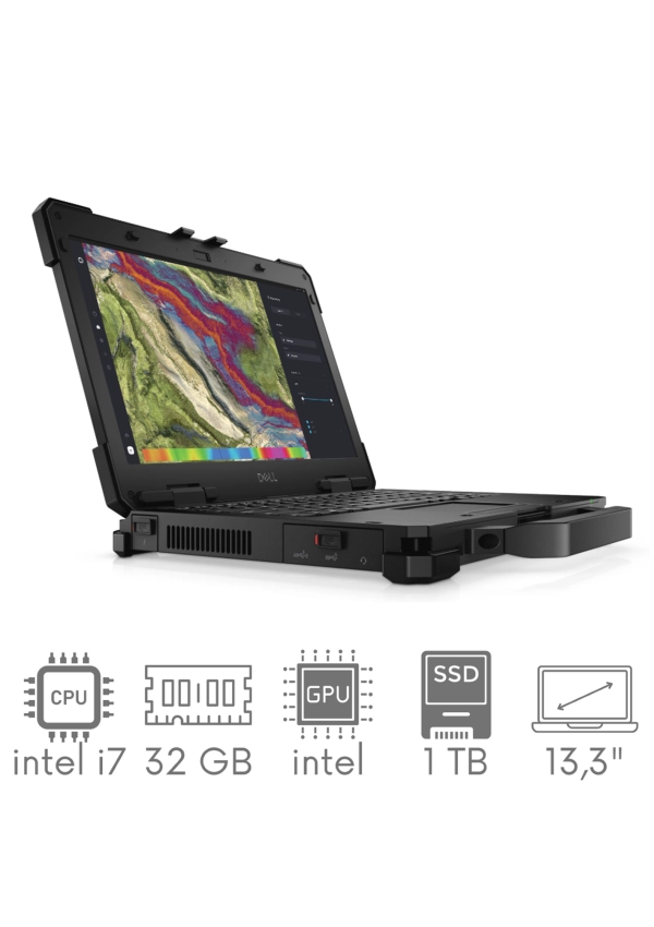 Pancerny DELL Latitude 7330 RUGGED i7-1185G7 32GB 1TB SSD 13,3" FHD 1920x1080 Dotyk Kam WiFi BT Win11pro Gw12mc