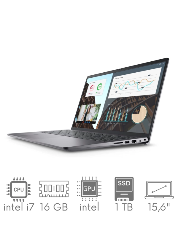 Dell Vostro 3530 i7-1355U 16GB 1TB SSD 15,6" FHD 1920x1080 Kam WiFi BT Win11 Pro gw12mc