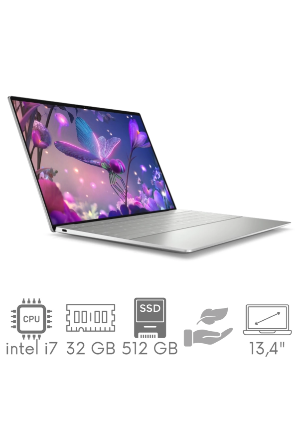 Bezramkowy aluminiowy ultrabook Dell XPS 9320 i7-1260P 32GB 512GB SSD 13,4" FHD+ 1920x1200 Mat WiFi BT Kam win11 PL Gw12mc