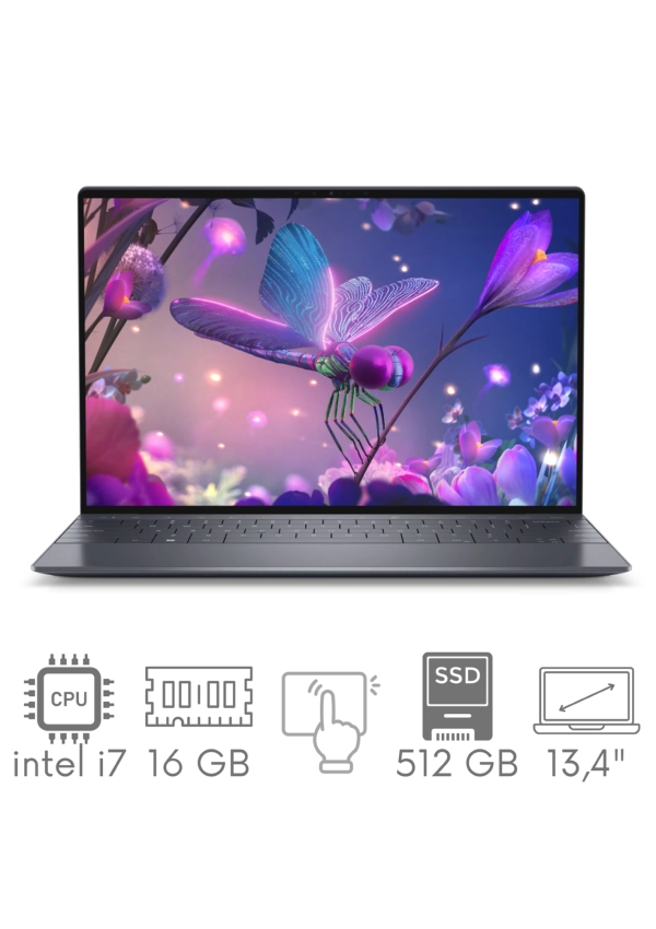 Bezramkowy aluminiowy ultrabook Dell XPS 9320 i7-1260P 16GB 512GB SSD 13,4" QHD+ OLED 3456x2160 WiFi BT Kam win11 PL Gw12mc