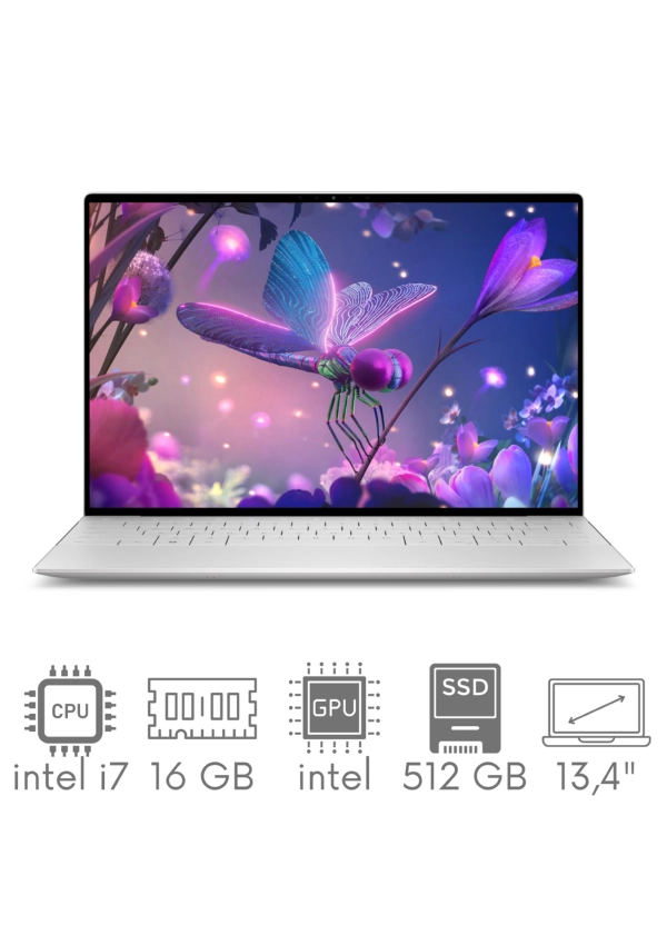 Bezramkowy aluminiowy ultrabook Dell XPS 9320 i7-1260P 16GB 512GB SSD 13,4" FHD+ 1920x1200 Mat WiFi BT Kam win11 PL Gw12mc