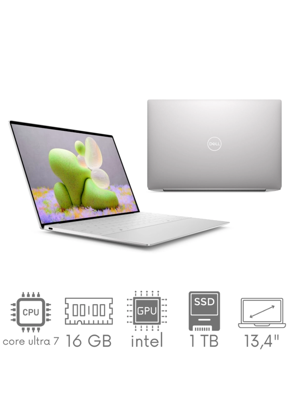 Aluminiowy DELL XPS 9340 Ultra 7 155H 16GB 1TB SSD 13,4" FHD+ 1920x1200 120Hz Mat W11pro WiFi BT Kam Gw12mc