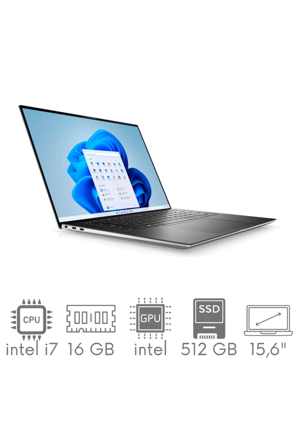 Ultrabook aluminiowy Dell XPS 9530 i7-13620H 16GB 512SSD 15,6" QHD+ 3456x2160 OLED WiFi BT Kam Win11 Gw12mc