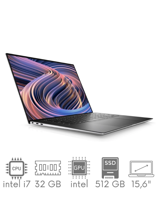 Ultrabook aluminiowy Dell XPS 9530 i7-13620H 32GB 512SSD 15,6" FHD+ 1920x1200 Intel ARC A370M 4GB WiFi BT Kam Win11 Gw12mc