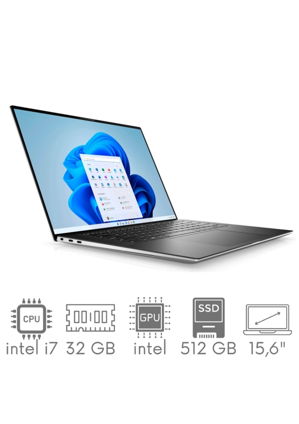 Ultrabook aluminiowy Dell XPS 9530 i7-13700H 32GB 512 SSD 15,6" FHD+ 1920x1200 Intel ARC A370M 4GB WiFi BT Kam Win11 Gw12mc