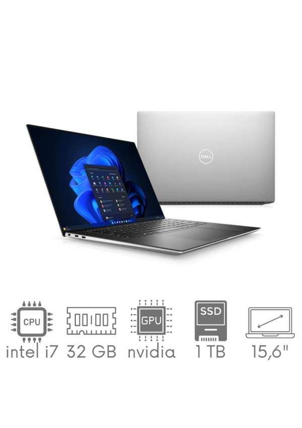 Ultrabook aluminiowy Dell XPS 9530 i7-13700H 32GB 1TB SSD 15,6" FHD+ 1920x1200 GeForce RTX4050 6GB WiFi BT Kam Win11 Gw12mc