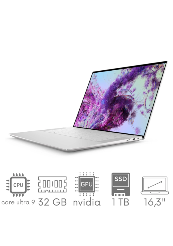 Dell XPS 16 9640 Ultra 9 185H 32GB 1TB SSD 16,3" 4K UHD+ OLED 90Hz RTX4070 8GB WiFi BT Kam Win11 PL Gw12mc