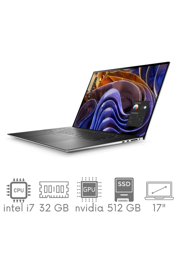 Ultrabook aluminiowy Dell XPS 9730 i7-13700H 32GB 512GB SSD 17" FHD+ 1920x1200 RTX4050 6GB WiFi BT Kam win11 PL Gw12mc