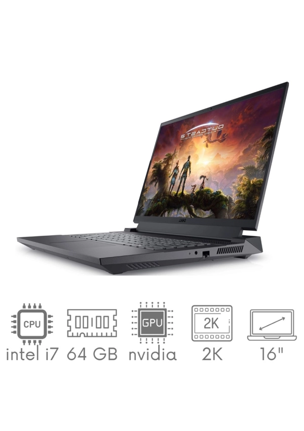 Gaming DELL Inspiron G16 7630 i7-13650HX 64GB 1TB SSD 16" QHD+ 2560x1600 165Hz matt GeForce RTX 4060 8GB WiFi BT KAM Win11 Gw12mc