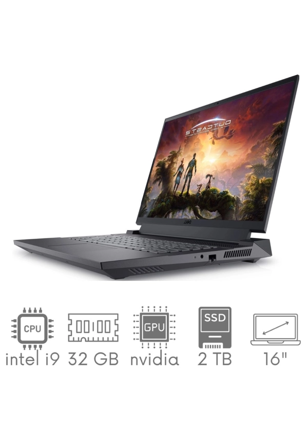 Gaming DELL Inspiron G16 7630 i9-13900HX 32GB 2TB SSD 16" QHD+ 2560x1600 240Hz matt GeForce RTX 4070 8GB WiFi BT KAM Win11 Gw12mc klaw.PL