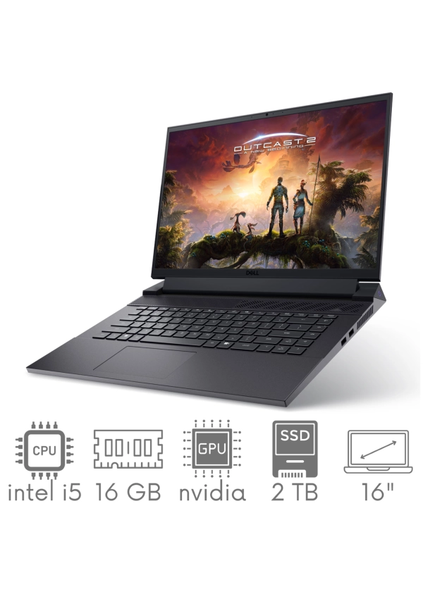 Gaming DELL Inspiron G16 7630 i5-13450HX 16GB 2TB SSD 16" QHD+ 2560x1600 165Hz matt GeForce RTX 4050 6GB WiFi BT KAM Win11 Gw12mc