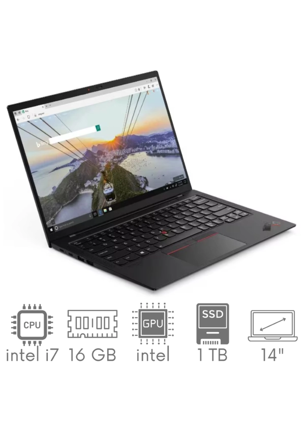 Lenovo ThinkPad X1 Carbon Gen 9 i7-1185G7 16GB 1TB SSD 14" WUXGA FHD+ 1920x1200 Modem WWAN WiFi BT Kam Win11pro GW12mc