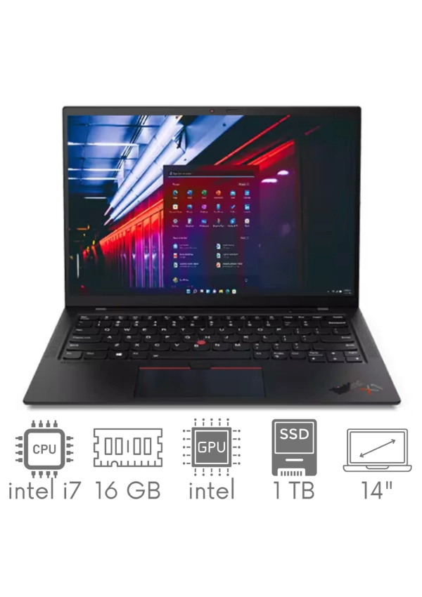 Lenovo ThinkPad X1 Carbon Gen 9 i7-1185G7 16GB 1TB SSD 14" WUXGA FHD+ 1920x1200 Modem WWAN WiFi BT Kam Win11pro GW12mc