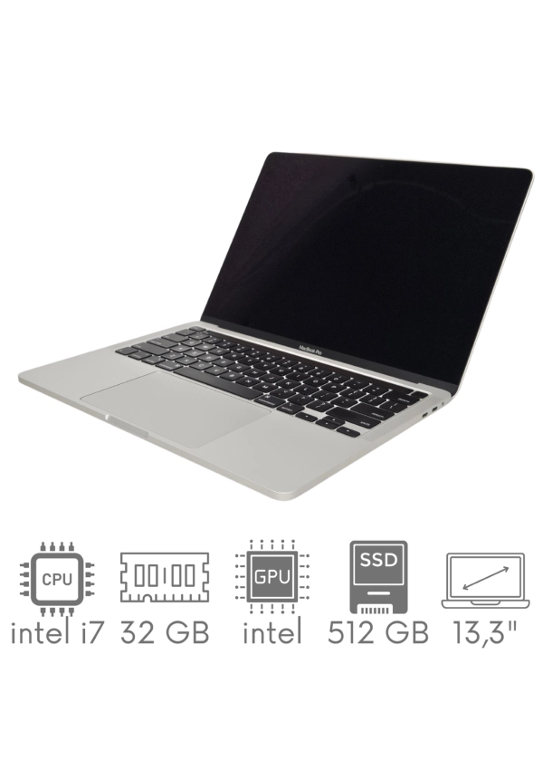 Apple MacBook Pro 13 A2251 i7-1068NG7 32GB 512GB SSD 13,3" Retina 2560x1600 WiFi BT Kam OS Sequoia PL Gw12mc