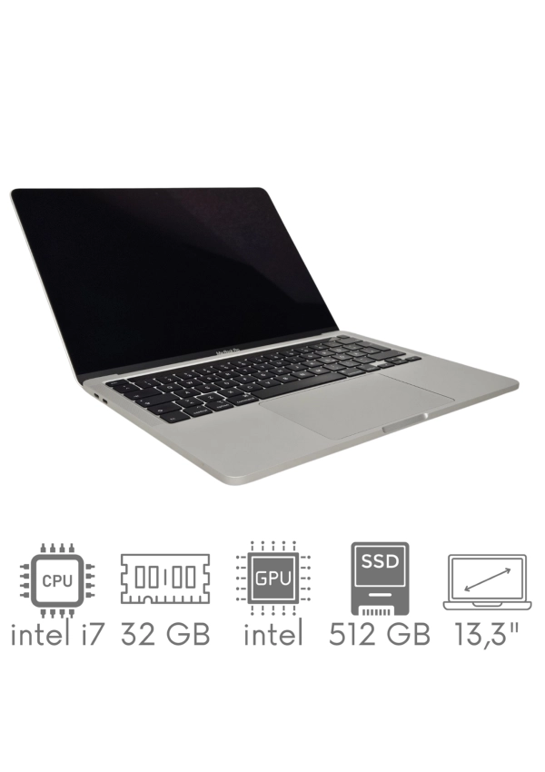 Apple MacBook Pro 13 A2251 i7-1068NG7 32GB 512GB SSD 13,3" Retina 2560x1600 WiFi BT Kam OS Sequoia PL Gw12mc