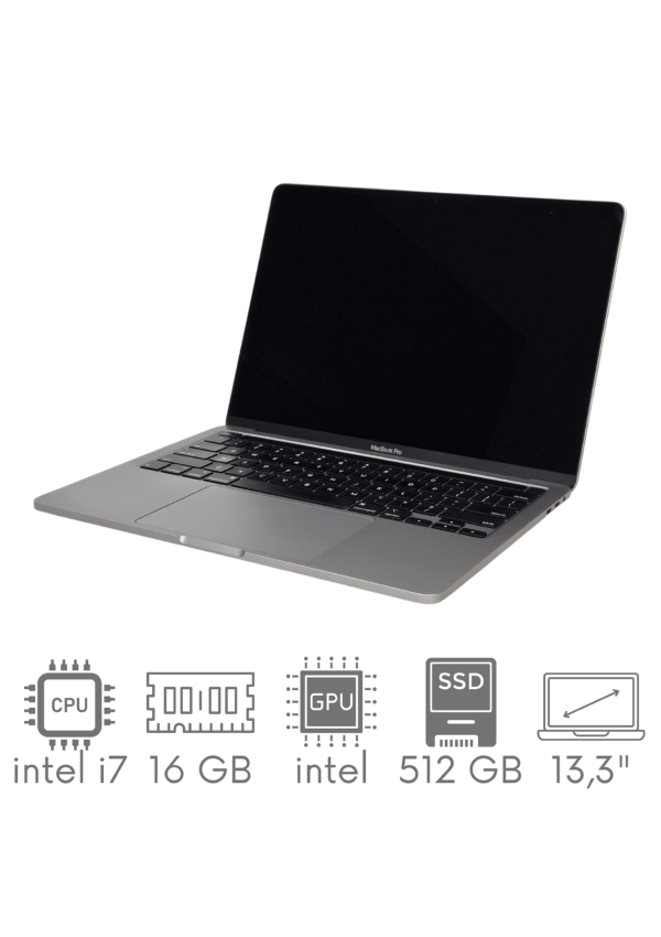 Apple MacBook Pro 13 A2251 i7-1068NG7 16GB 512GB SSD 13,3" Retina 2560x1600 WiFi BT Kam OS Sequoia PL Gw12mc