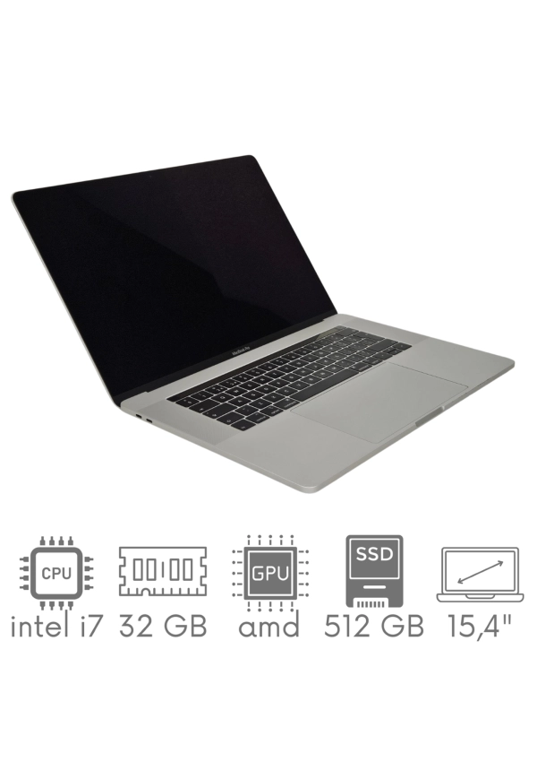 Apple MacBook Pro A1990 i7-9750H 32GB 512 SSD 15,4" Retina 2880x1800 Radeon Pro 560X 4GB WiFi BT Kam OS Sequoia PL Gw12mc